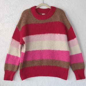 A New Day‎ Women's Thick Knit Colorblock Striped Sweater Size XXL